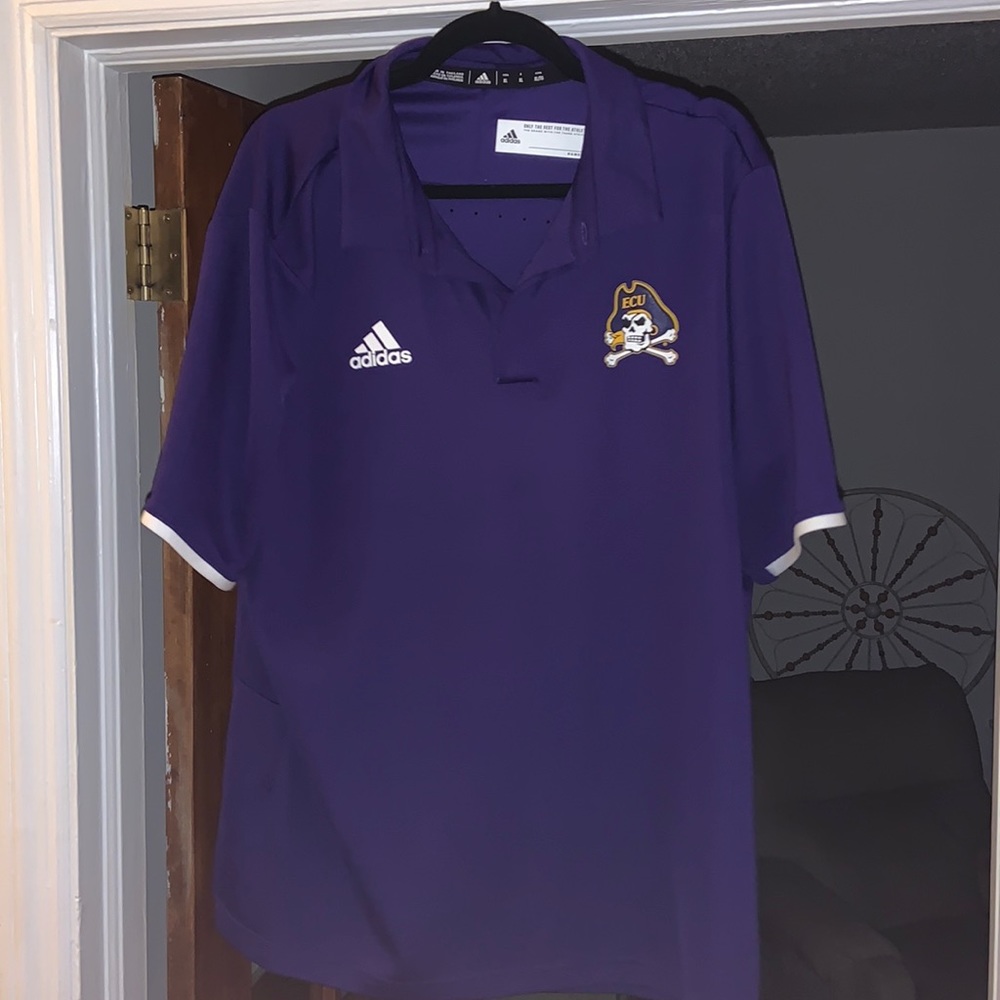 Men’s adidas purple ECU polo